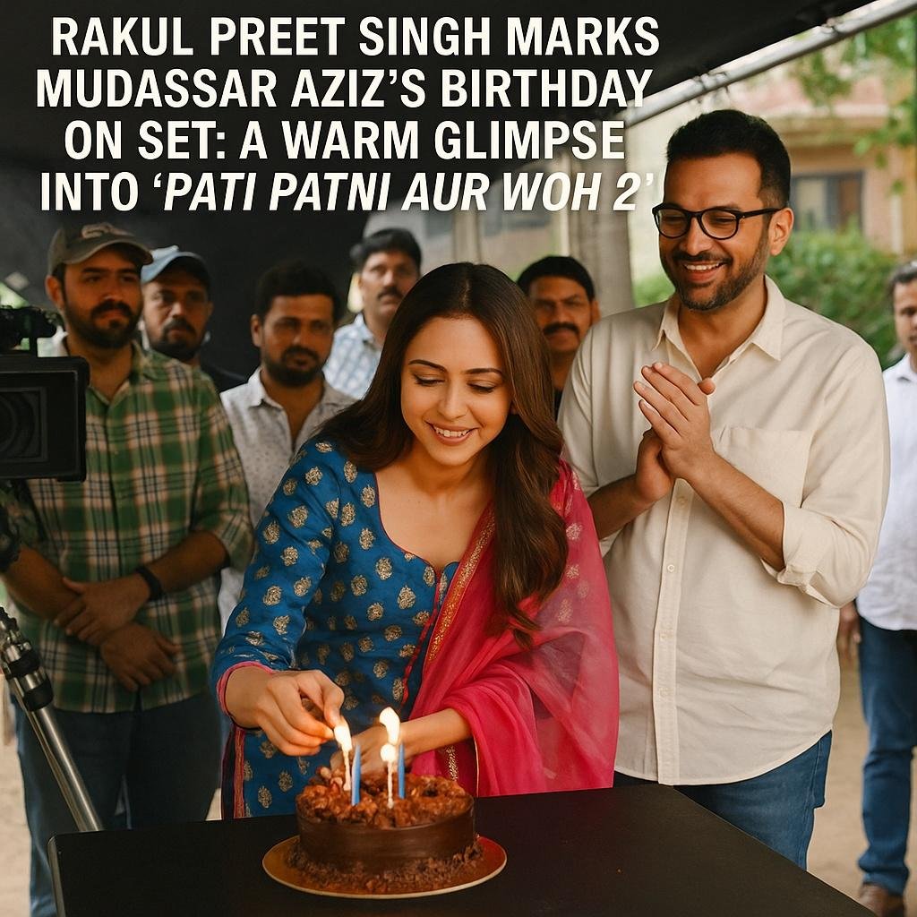 Rakul Preet Singh Marks Mudassar Aziz’s Birthday On Set: A Warm Glimpse Into “Pati Patni Aur Woh 2”